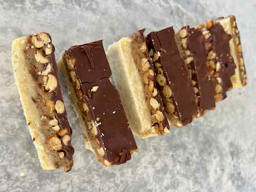 Gluten Free and Vegan Snickers Bars recipe