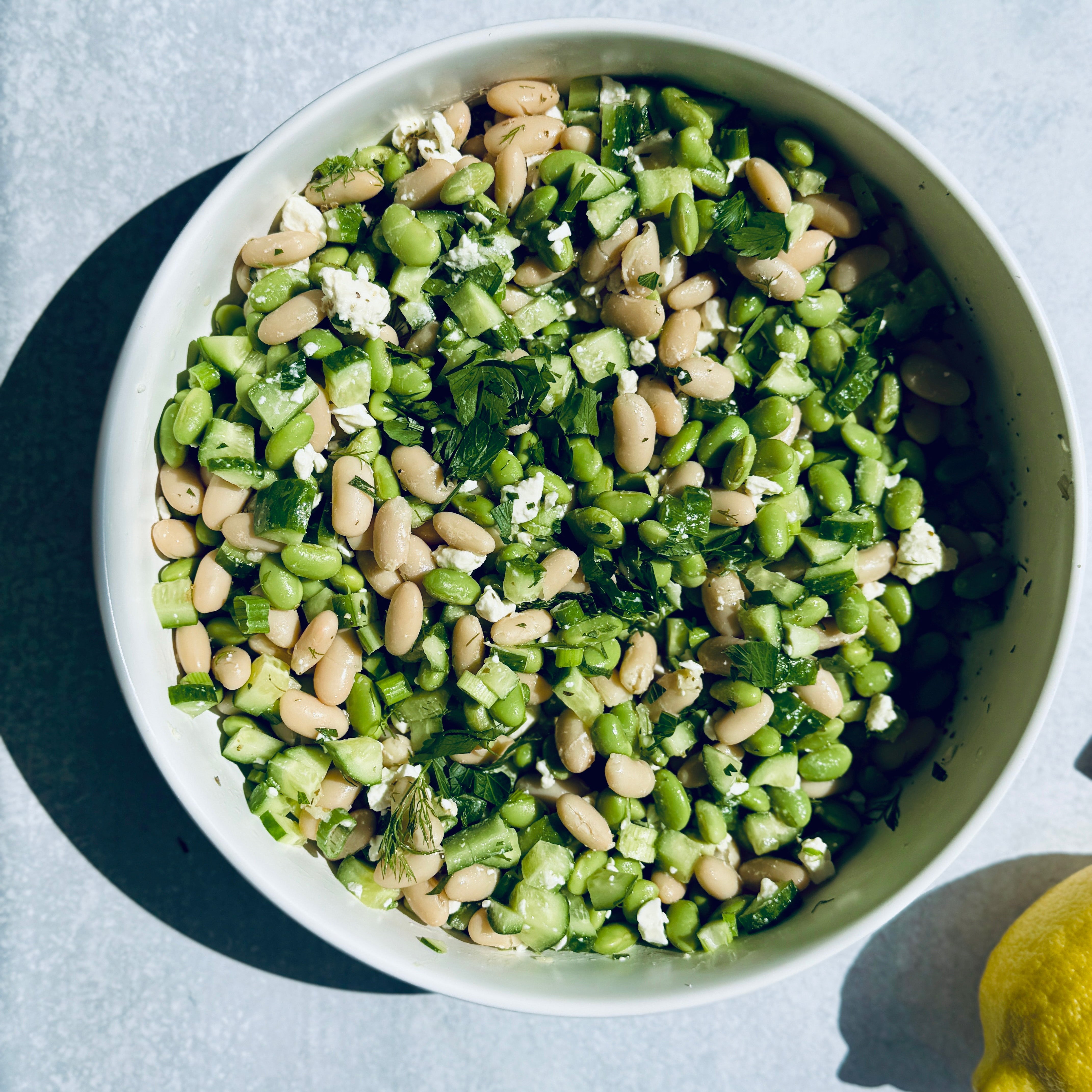 Feed Your Soul Edamame Feta Salad